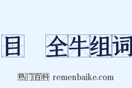 目無全牛组词是什么意思的图片